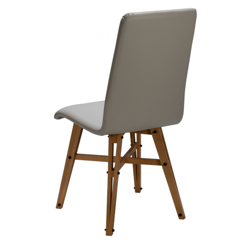 CHAISE CONTEMPORAINE DE STYLE INDUSTRIEL YAM BOIS ET TISSU