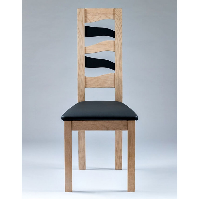 CHAISE DE SALLE À MANGER EN BOIS DE CHÊNE VAGUE