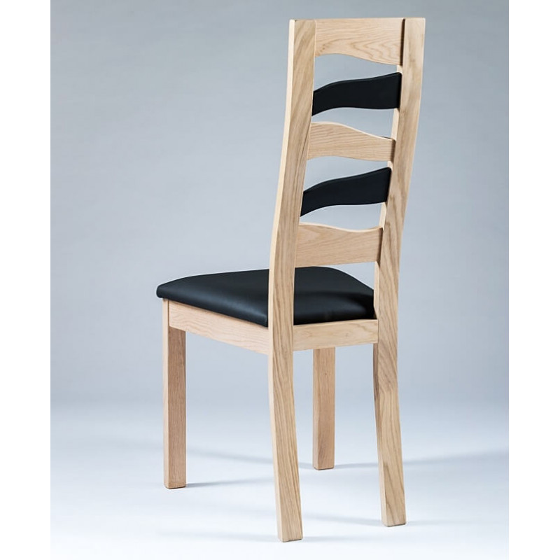 CHAISE DE SALLE À MANGER EN BOIS DE CHÊNE VAGUE