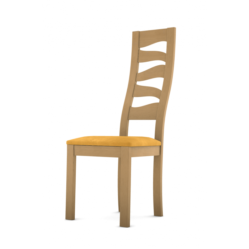 CHAISE DE SALLE À MANGER EN BOIS DE CHÊNE VAGUE