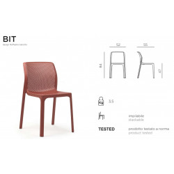 ENSEMBLE DE TERRASSE CHAISES BIT ET TABLE RIO