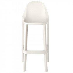 Lot de 3 Tabourets Snack en Polypropylène Blanc PIU - Le Chaisier