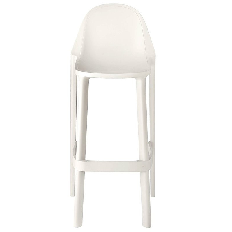 Lot de 3 Tabourets Snack en Polypropylène Blanc PIU - Le Chaisier