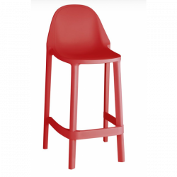 Lot de 3 Tabourets Snack en Polypropylène Rouge PIU - Le Chaisier