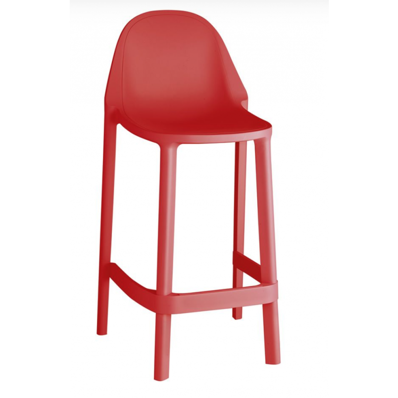 Lot de 3 Tabourets Snack en Polypropylène Rouge PIU - Le Chaisier