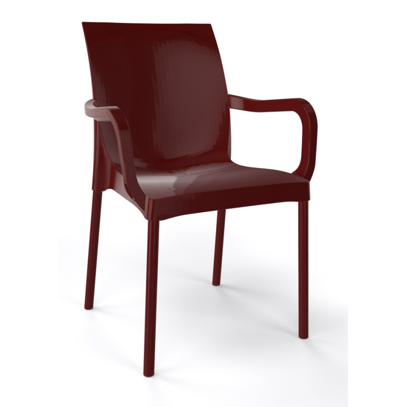 Lot de 2 Fauteuils IRIS de Jardin Marron - Le Chaisier