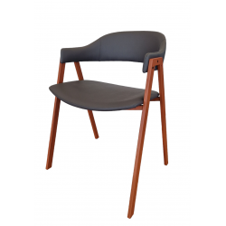 LOT DE 6 FAUTEUIL INDUSTRIEL SIMILICUIR ARCA ROUILLE ET GRIS