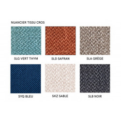 Tabouret Snack Contemporain Dossier Bas RILEY Tissu - Le Chaisier