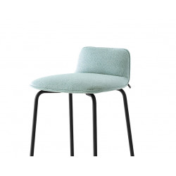 Tabouret Snack Dossier Bas RILEY SOFT en Tissu - Le Chaisier