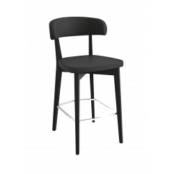 TABOURET SNACK CONTEMPORAIN SIREN SIMILI CUIR ET BOIS