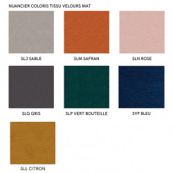 Tabouret Rond Snack Enveloppant en Velours ou Tissu TUKA - Le Chaisier