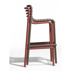 Tabouret de Bar d'Extérieur Empilable DOGA - Le Chaisier