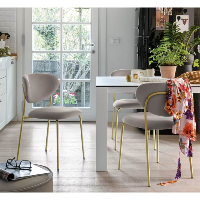 CHAISE DE SALLE À MANGER CONTEMPORAINE EN TISSU COZY