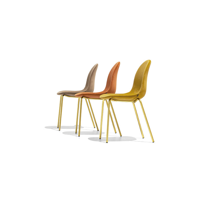 CHAISE SCANDINAVE EN VELOURS ACADEMY