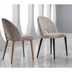 Chaise Contemporaine de Salle à Manger Retro en Tissu ROSIE - Le Chaisier