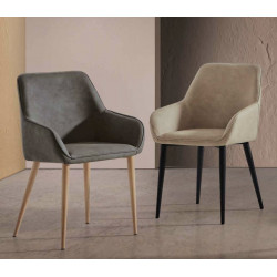 FAUTEUIL DE SALLE À MANGER CONTEMPORAIN NOLAN EN SIMILICUIR