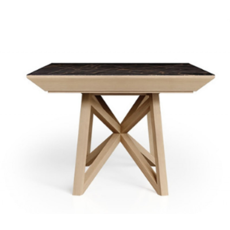 TABLE DE SALLE À MANGER CHÊNE ET CÉRAMIQUE EXTENSIBLE IRIS