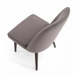 CHAISE DE SALLE À MANGER EN VELOURS ET BOIS NANTES