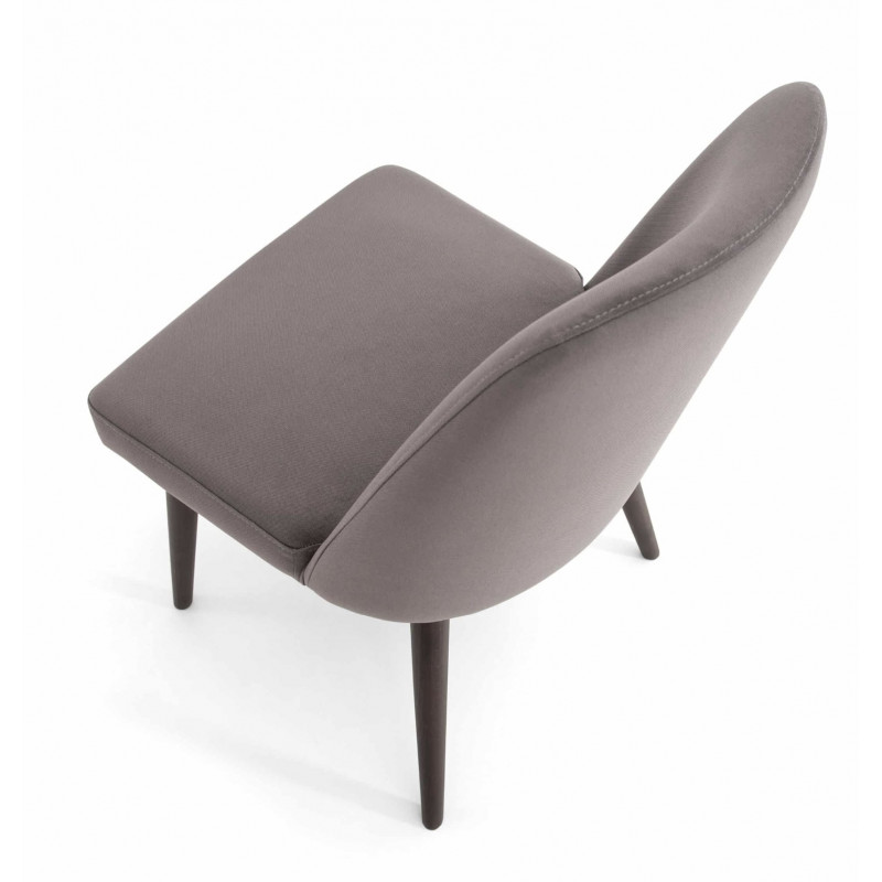 CHAISE DE SALLE À MANGER EN VELOURS ET BOIS NANTES