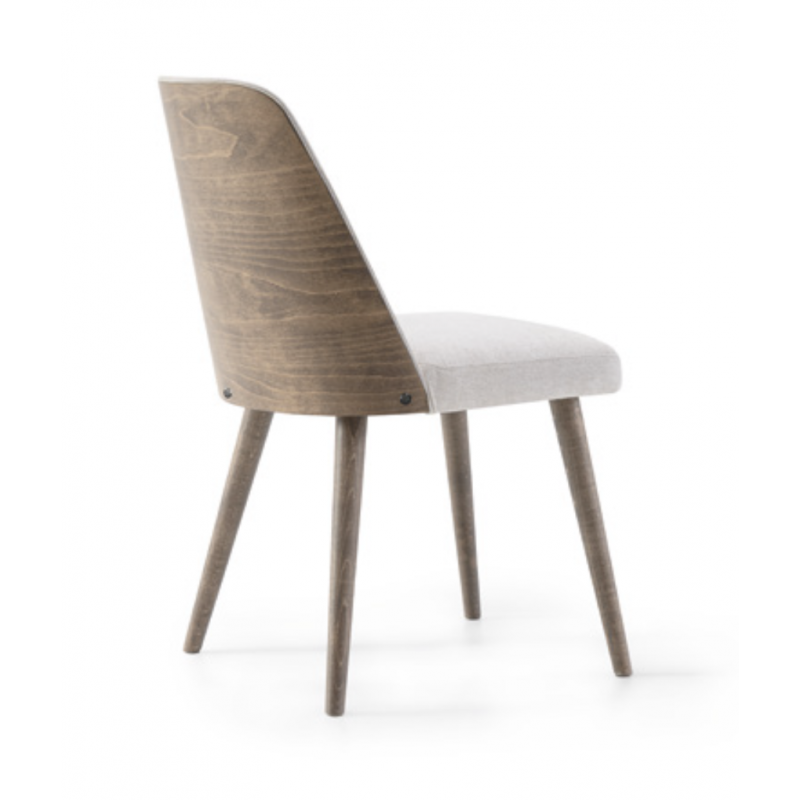 CHAISE TURIN CONTEMPORAINE EN BOIS ET TISSU