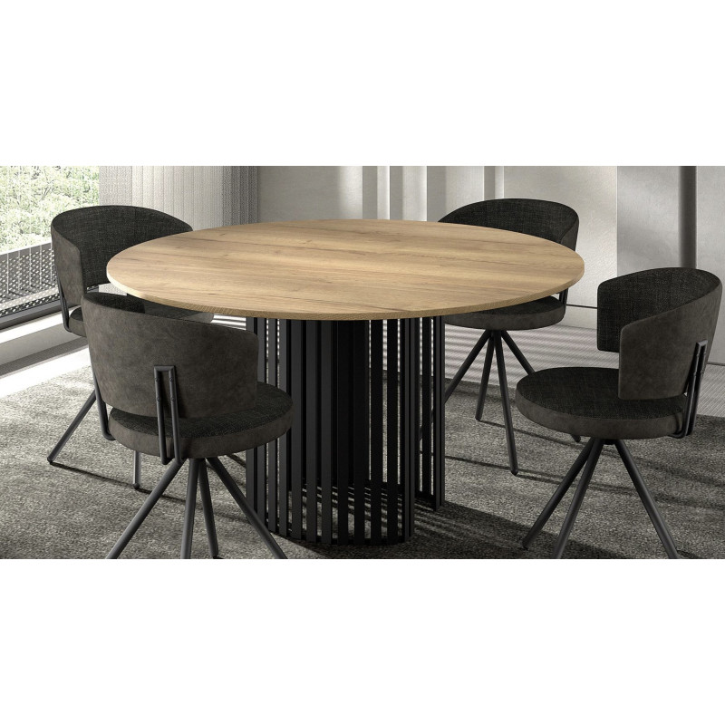 TABLE RONDE PIEDS CENTRAL CANVAS