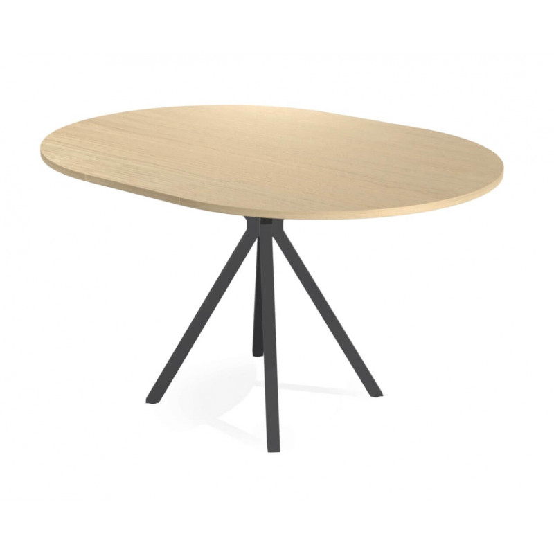 TABLE SNACK RONDE EXTENSIBLE CONTEMPORAINE ONYX