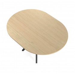 TABLE SNACK RONDE EXTENSIBLE CONTEMPORAINE ONYX