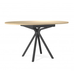 TABLE SNACK RONDE EXTENSIBLE CONTEMPORAINE ONYX