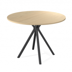 TABLE SNACK RONDE EXTENSIBLE CONTEMPORAINE ONYX