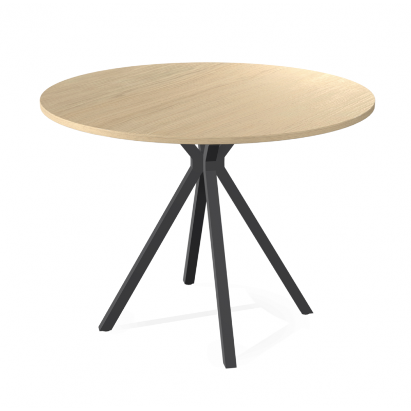 TABLE SNACK RONDE EXTENSIBLE CONTEMPORAINE ONYX