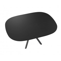 TABLE CARRÉE ANGLES ARRONDIS EXTENSIBLE ONYX