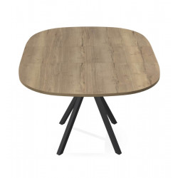 TABLE SNACK CARRÉE ANGLES ARRONDIS EXTENSIBLE ONYX