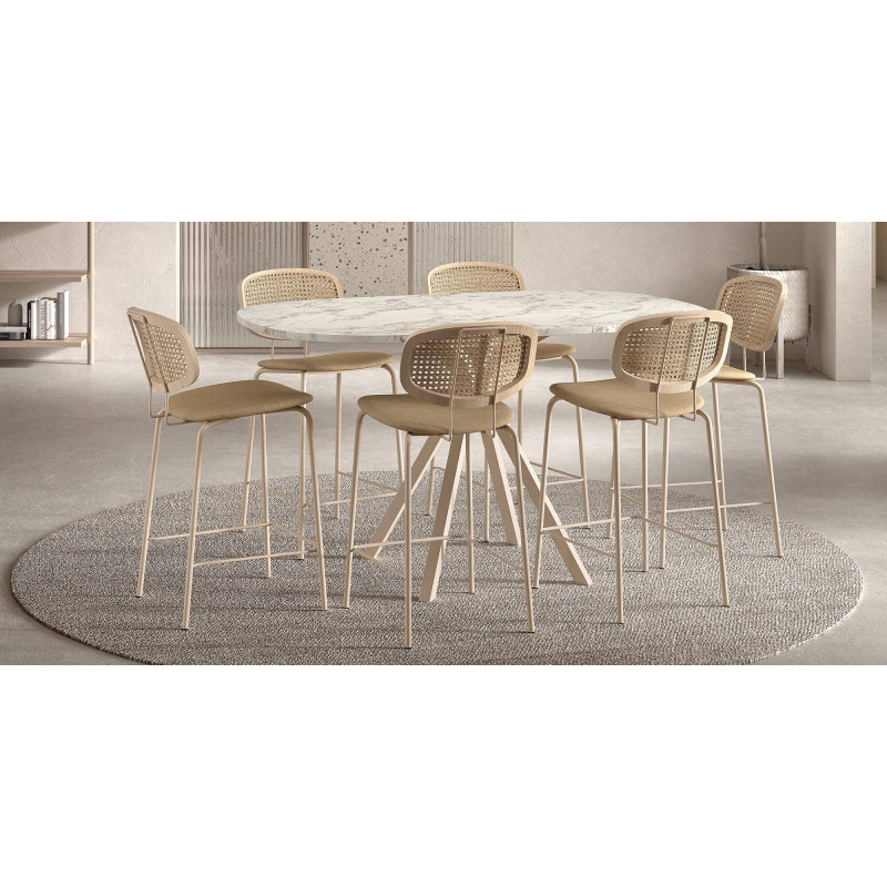 TABLE SNACK CARRÉE ANGLES ARRONDIS EXTENSIBLE ONYX