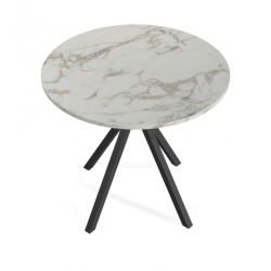 TABLE RONDE SNACK EN STRATIFIÉ PIEDS CENTRAL ONYX