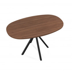 PETITE TABLE SNACK OVALE EN STRATIFIÉ ONYX