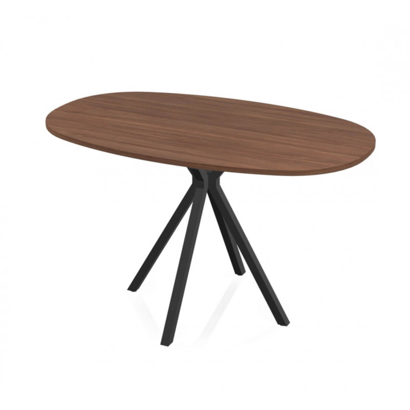 PETITE TABLE SNACK OVALE EN STRATIFIÉ ONYX