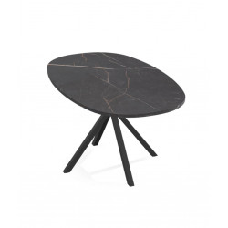 PETITE TABLE DE CUISINE OVALE EN STRATIFIÉ ONYX