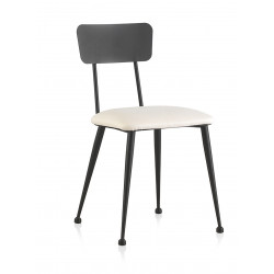 CHAISE INDUSTRIELLE EN MÉTAL ET TISSU SOFIA