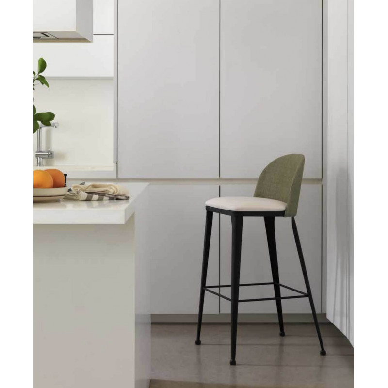 TABOURET INDUSTRIEL RUBEN EN TISSU ET MÉTAL