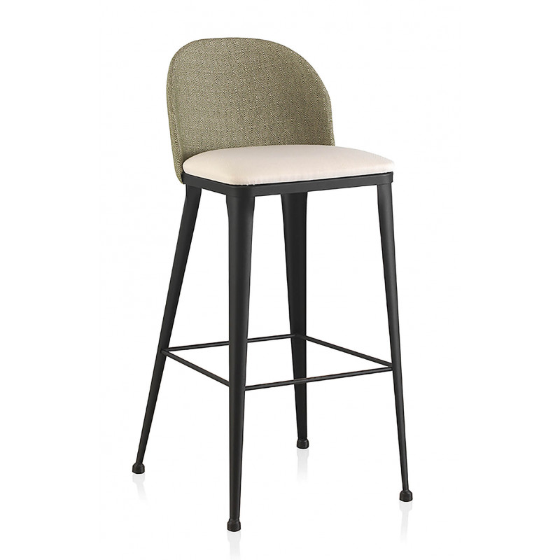 TABOURET INDUSTRIEL RUBEN EN TISSU ET MÉTAL