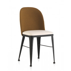 CHAISE INDUSTRIELLE RUBEN EN TISSU ET MÉTAL