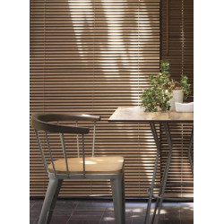 TABLE CARRÉE INDUSTRIELLE EN BOIS ET MÉTAL GAUDI