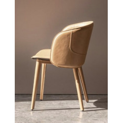 FAUTEUIL ROND EN CUIR ITALIEN CONTEMPORAIN BELT