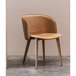 FAUTEUIL ROND EN CUIR ITALIEN CONTEMPORAIN BELT