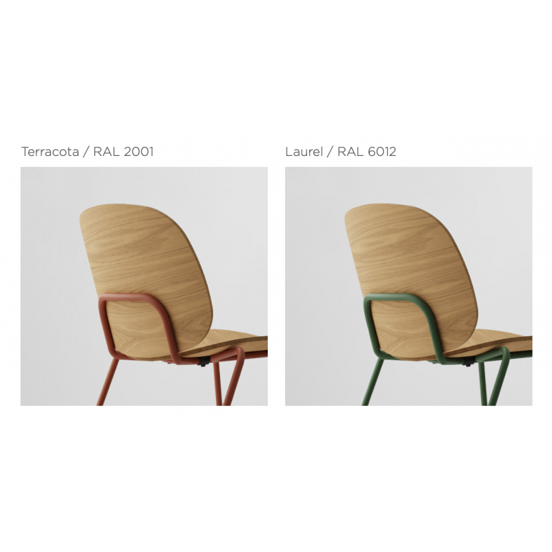 CHAISE DE COLLECTIVITÉ EMPILABLE EN BOIS ET MÉTAL DANA