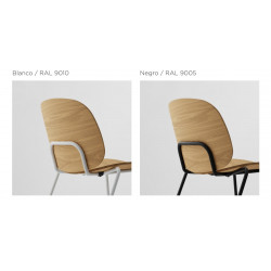 FAUTEUIL D'ÉCOLIER MODERNE EN BOIS ET MÉTAL DANA