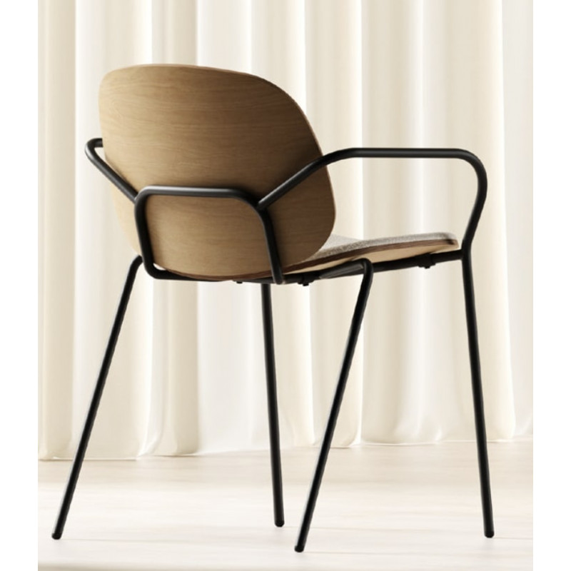 FAUTEUIL D'ÉCOLIER MODERNE EN BOIS ET MÉTAL DANA