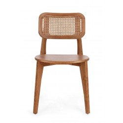 CHAISE CANNÉE EN BOIS CONTEMPORAINE ABBY