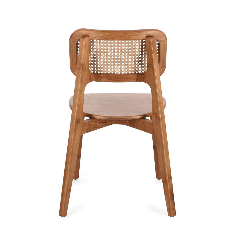 CHAISE CANNÉE EN BOIS CONTEMPORAINE ABBY