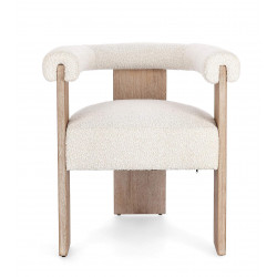 FAUTEUIL ROND CONTEMPORAIN EN BOIS ET TISSU AGAPE